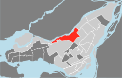 Carte localisation Montréal - Ahuntsic-Cartierville